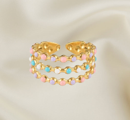 Multi Layer Confetti Ring