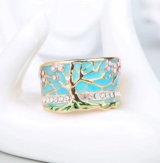 Blue Flora Ring - Alam Ara