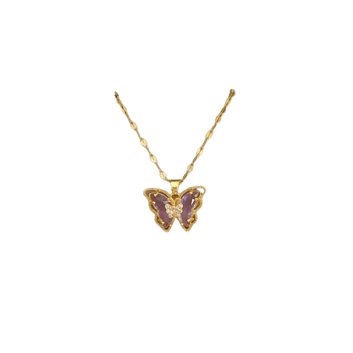 Elegant Butterfly Pendant Necklace - Alam Ara