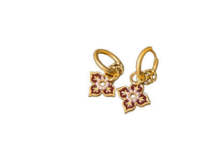Ethnic Enamel Drop Earrings - Alam Ara