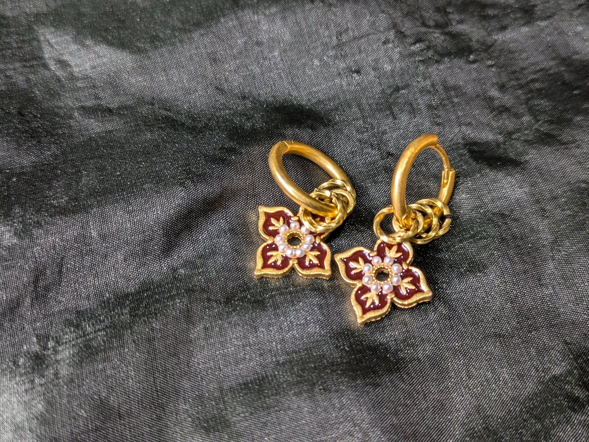 Ethnic Enamel Drop Earrings - Alam Ara