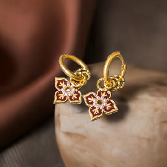 Ethnic Enamel Drop Earrings
