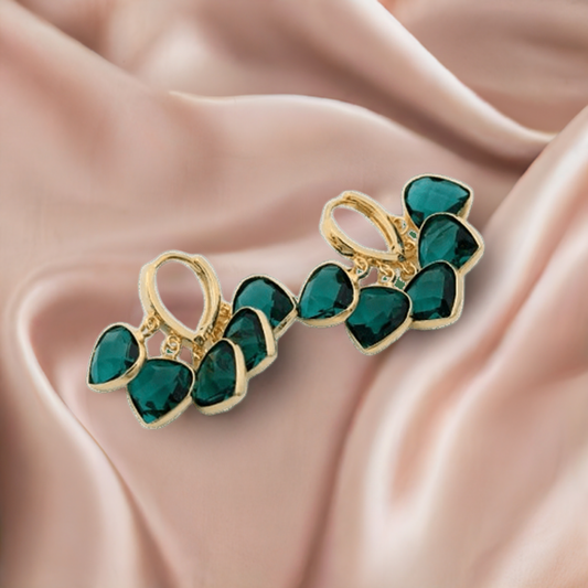 Elegant Green Earrings