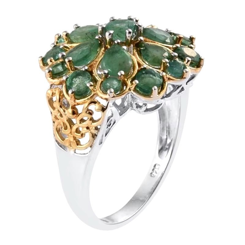 Green Flower Ring - Alam Ara