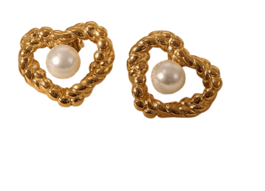 Heart Ear Studs - Alam Ara