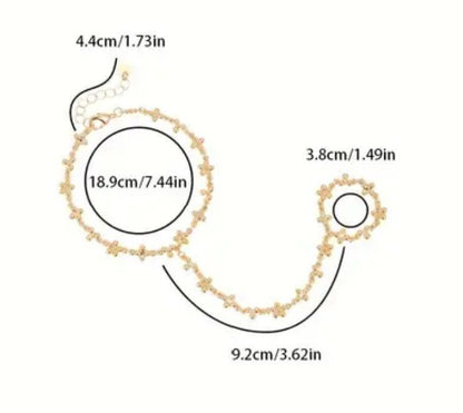 Luxurious Golden - Plated Fingure Chain - Alam Ara