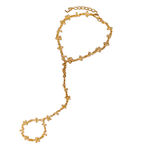 Luxurious Golden - Plated Fingure Chain - Alam Ara