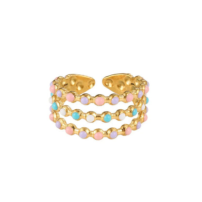 Multi Layer Confetti Ring