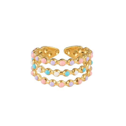 Multi Layer Confetti Ring